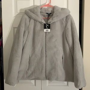 Simply Vera, Vera Wang Hooded Faux Fur Coat XL